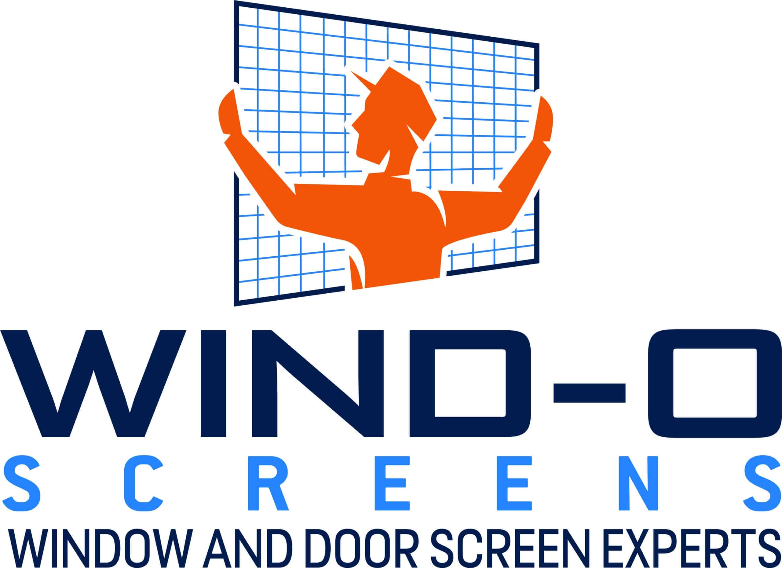 Wind-O Screens Vertical Logo with background