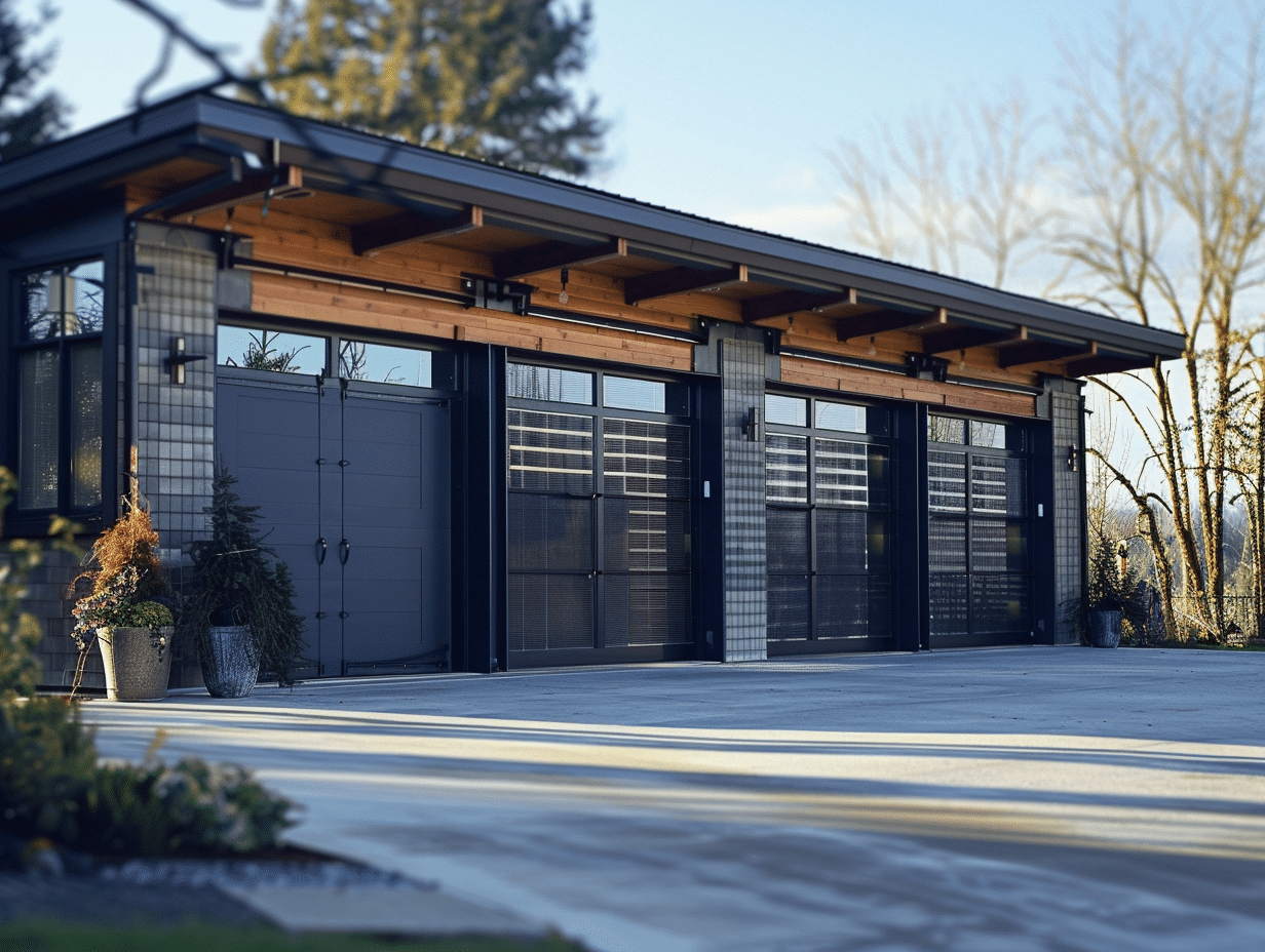 garage door screens a building with a covered patio