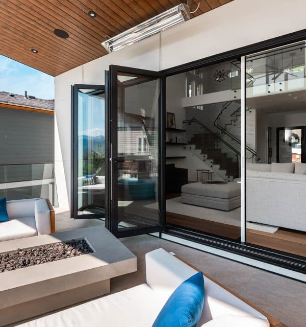 product phantom screens retractable screen doors a modern looking living room with glass walls