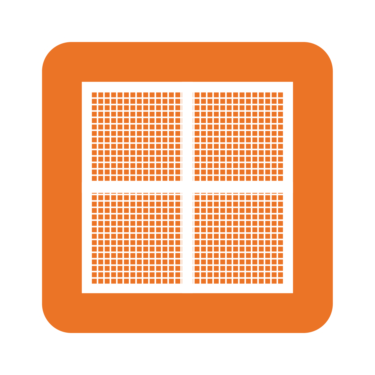 Custom Window Screens Icon in brand orange color