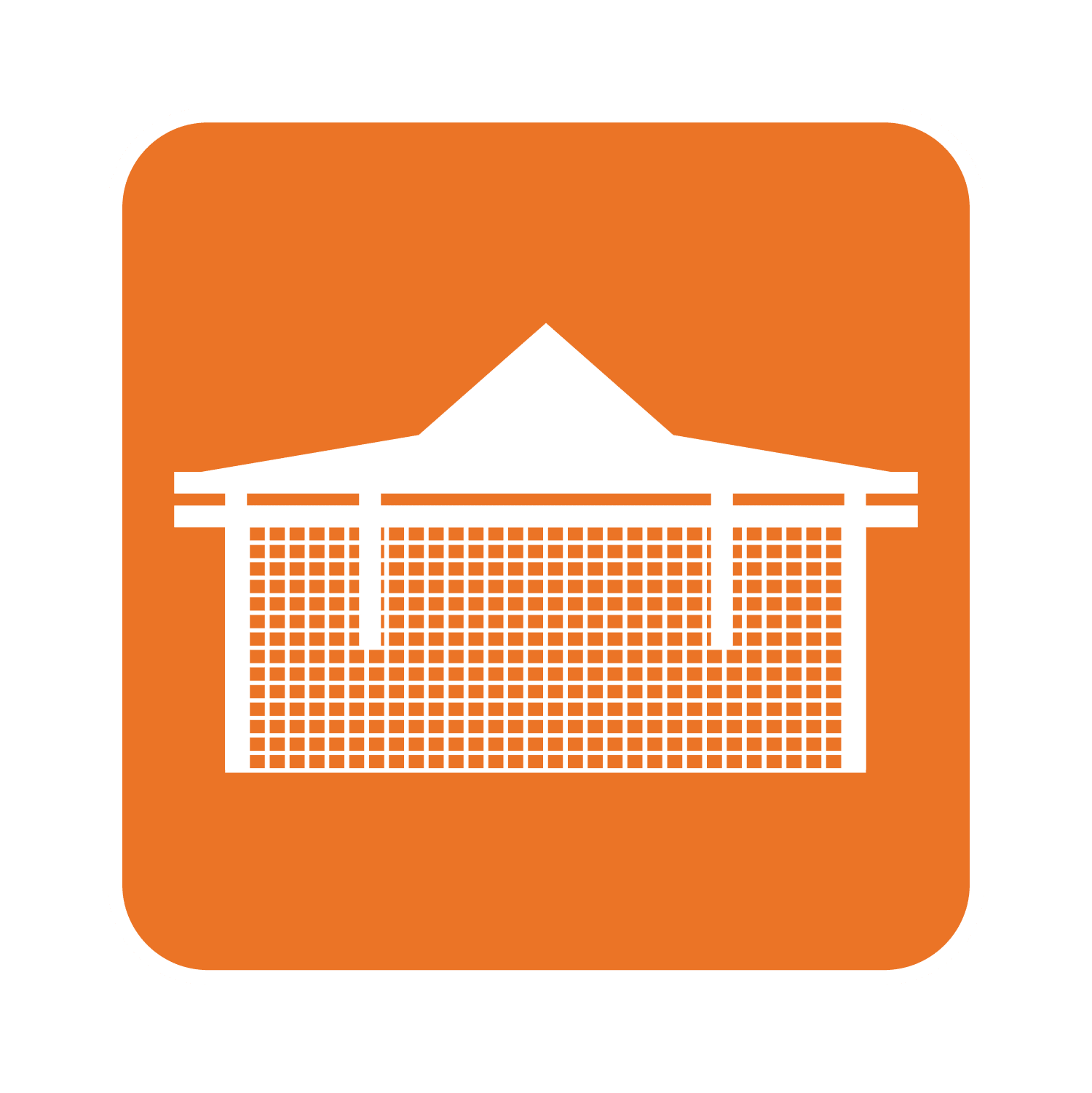 Porch and Patio Icon using orange brand color